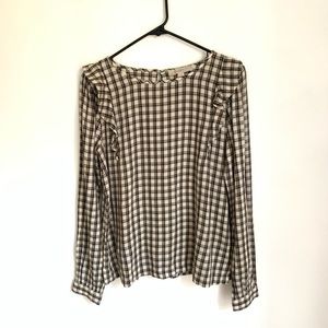 Loft ruffle shoulder blouse